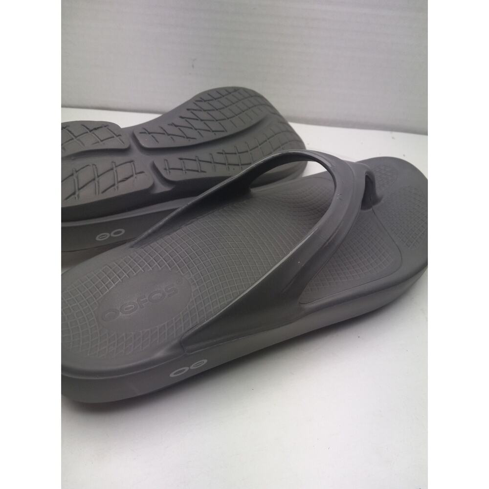OOFOS Oolala Comfort Luxe Sandals Flip-Flops Thongs Gray Womens Sz 10 - Picture 2 of 12